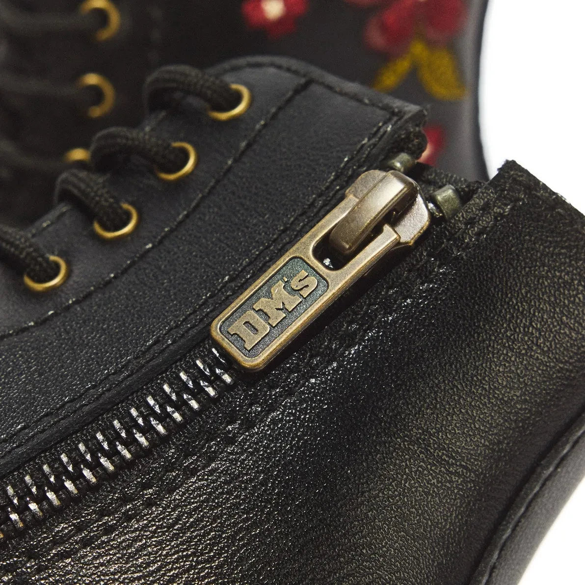 Dr Martens - Çiçekli 1460 T Bağcıklı Botlar | Siyah