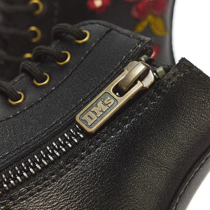 Dr Martens - Çiçekli 1460 T Bağcıklı Botlar | Siyah