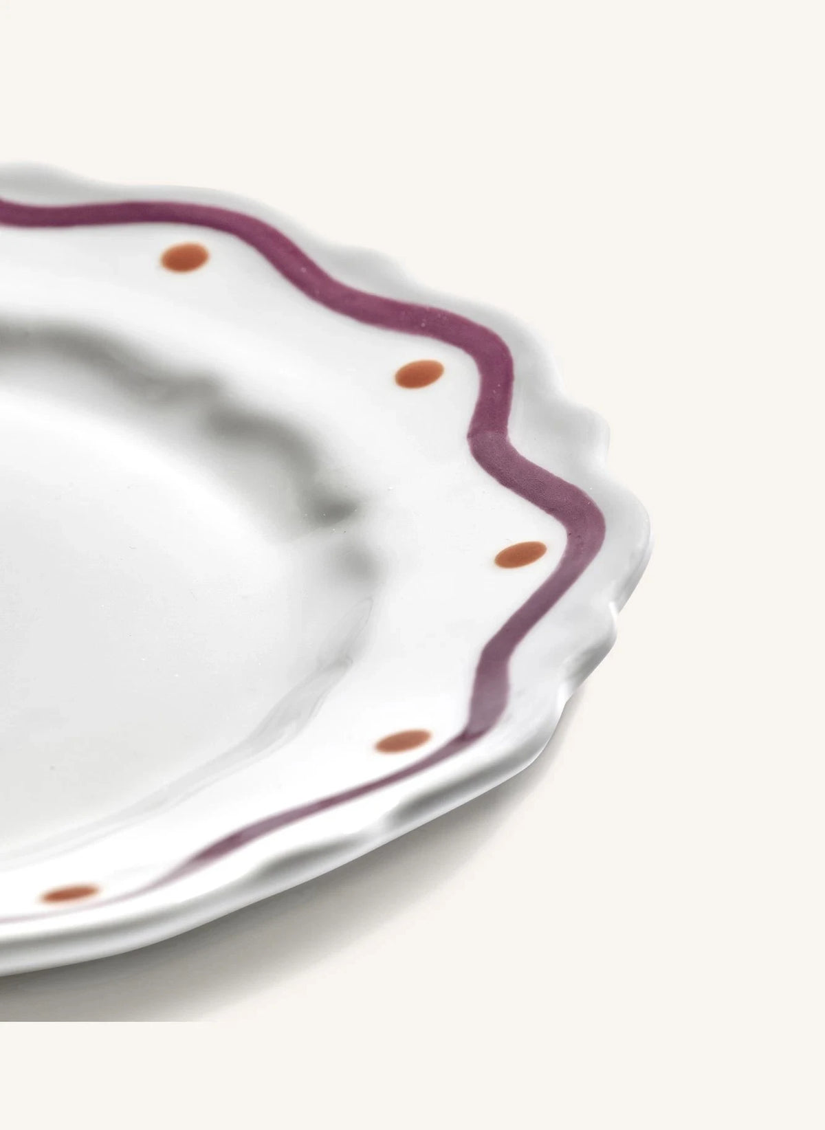 Serax - Plato de postre Charly de diseño de olas - Conjunto de 2 | Morado