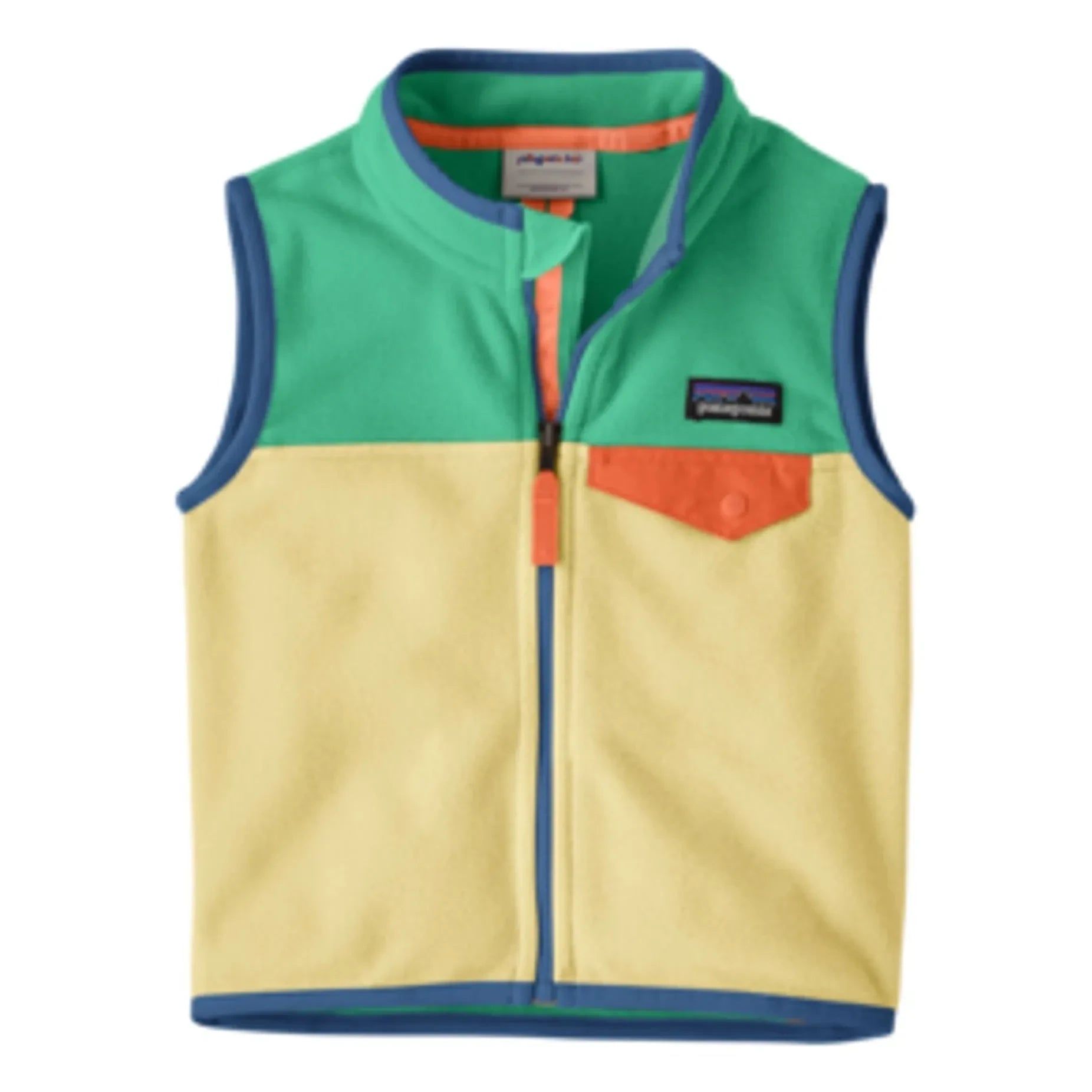 Patagonia - Chaqueta polar sin mangas de fibra reciclada Micro D Snap-T para bebé | Turquesa