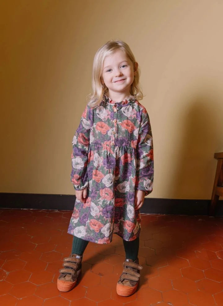 Studio Bohème - Vestido de flores Vermont, algodón orgánico | Morado
