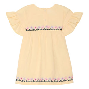 SISSEL EDELBO - Vestido de algodón orgánico Ohio - Colección infantil | Amarillo claro