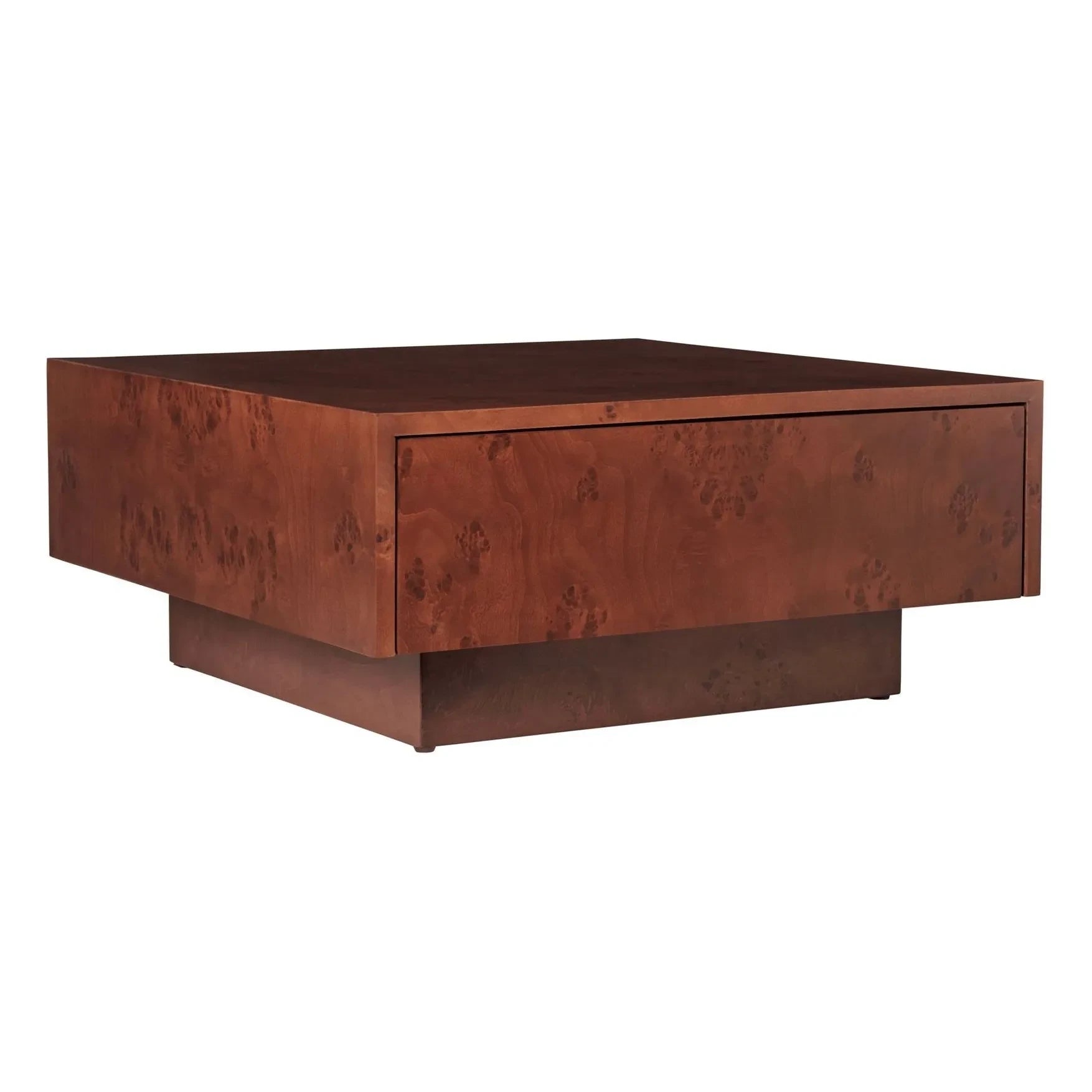Ferm Living - Mesa auxiliar con cajón de madera FSC Blur Storage | Madera oscura
