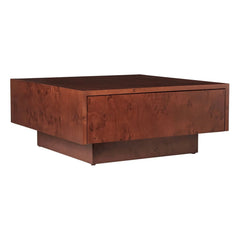 Ferm Living - Mesa auxiliar con cajón de madera FSC Blur Storage | Madera oscura