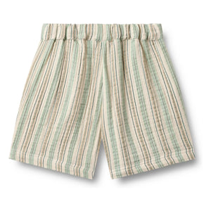 Wheat - Shorts de algodón orgánico a rayas Cuba | Verde claro