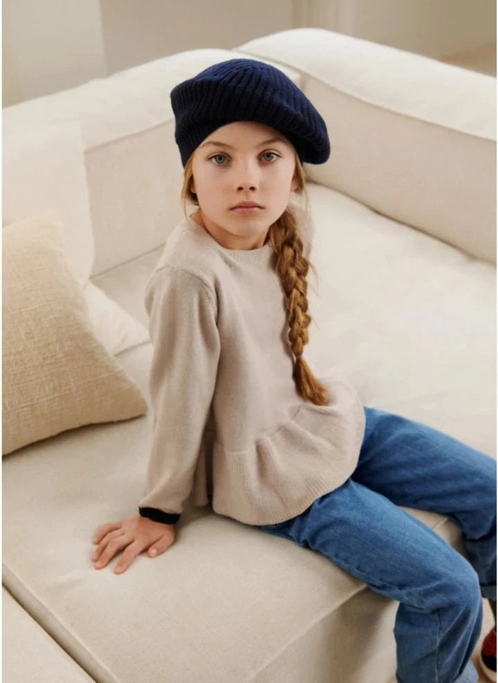 Liewood - Gorro de lana reciclada Borg | Azul marino