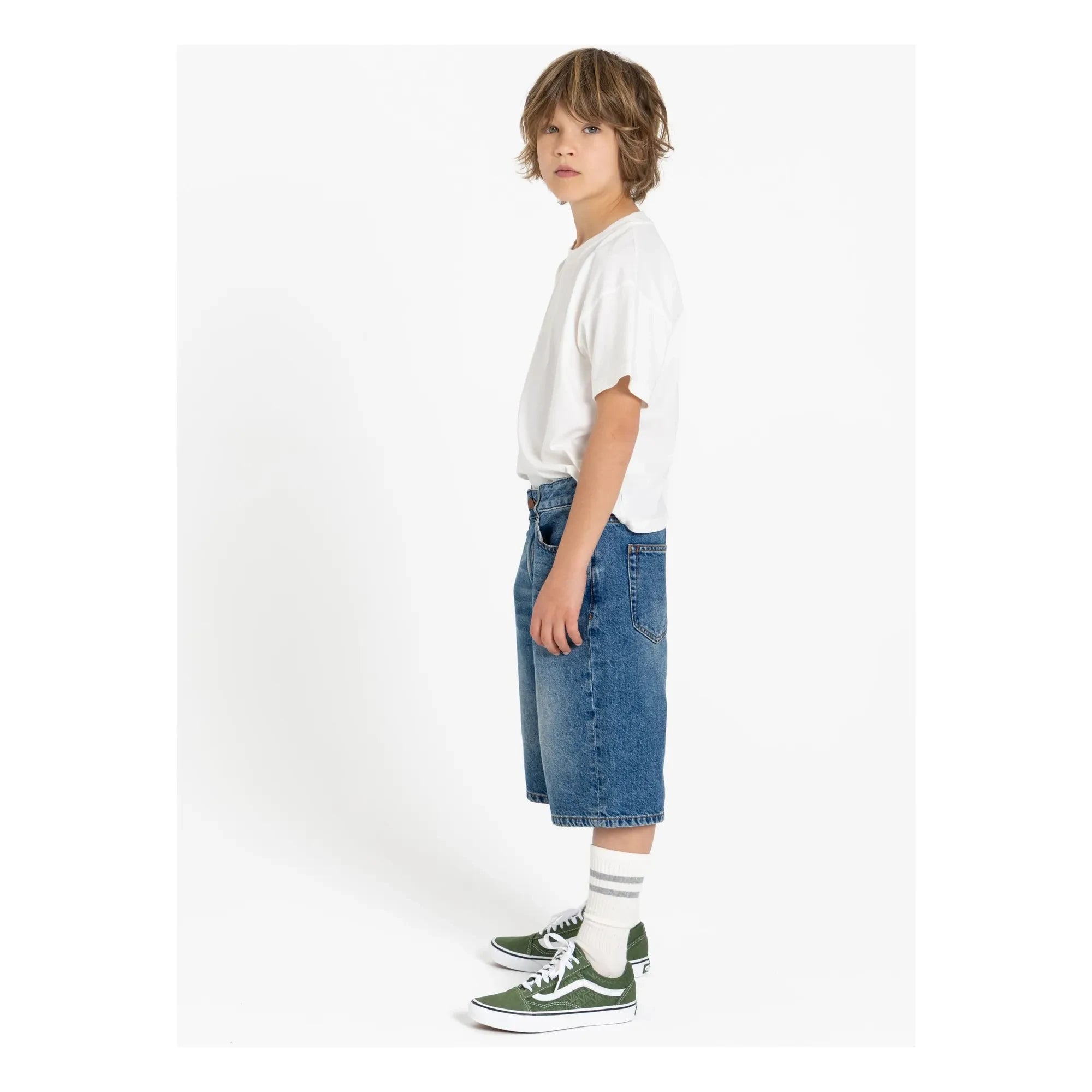 Finger in the nose - Bermuda Denim Oversize Sacha | Azul denim