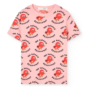 The Animals Observatory - Camiseta Rooster Chicks de algodón orgánico | Rosa