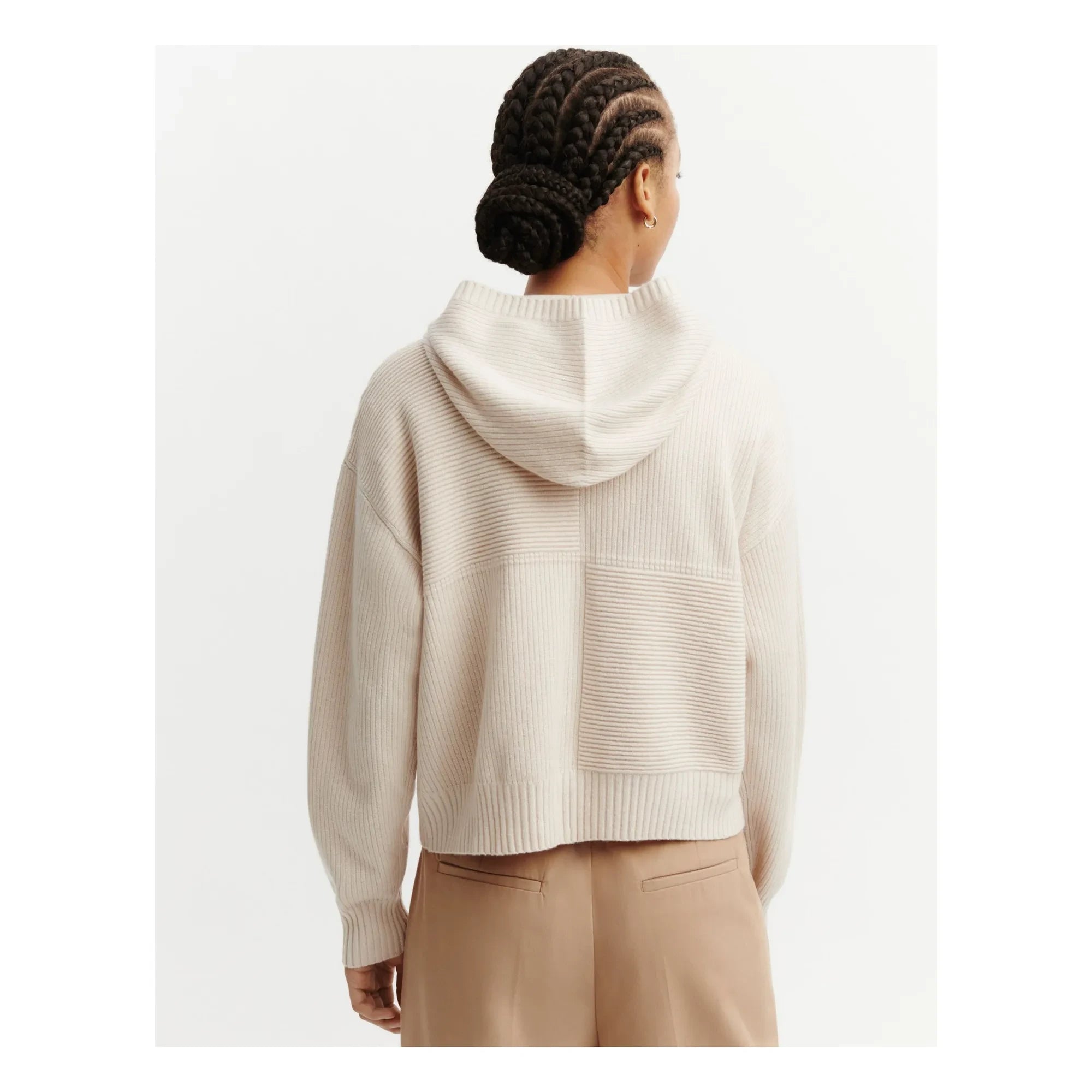 Bompard - Jersey cachemira y seda con capucha | Crudo