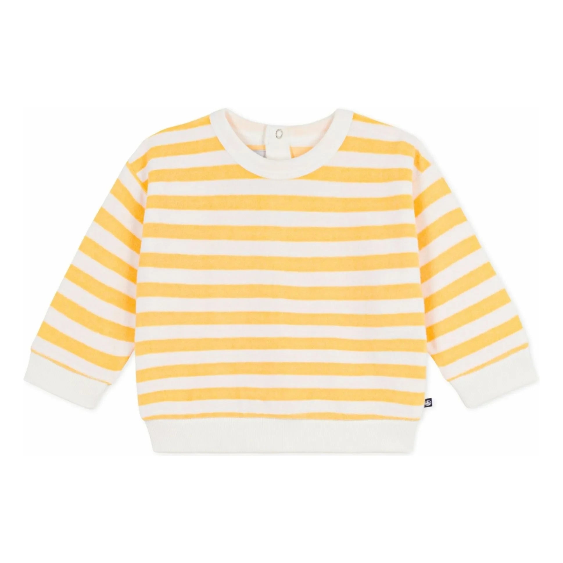 Petit Bateau - Sudadera de felpa a rayas | Amarillo