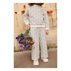 Louise Misha - Pantalones con estampado floral de algodón orgánico Ysalia | Crema