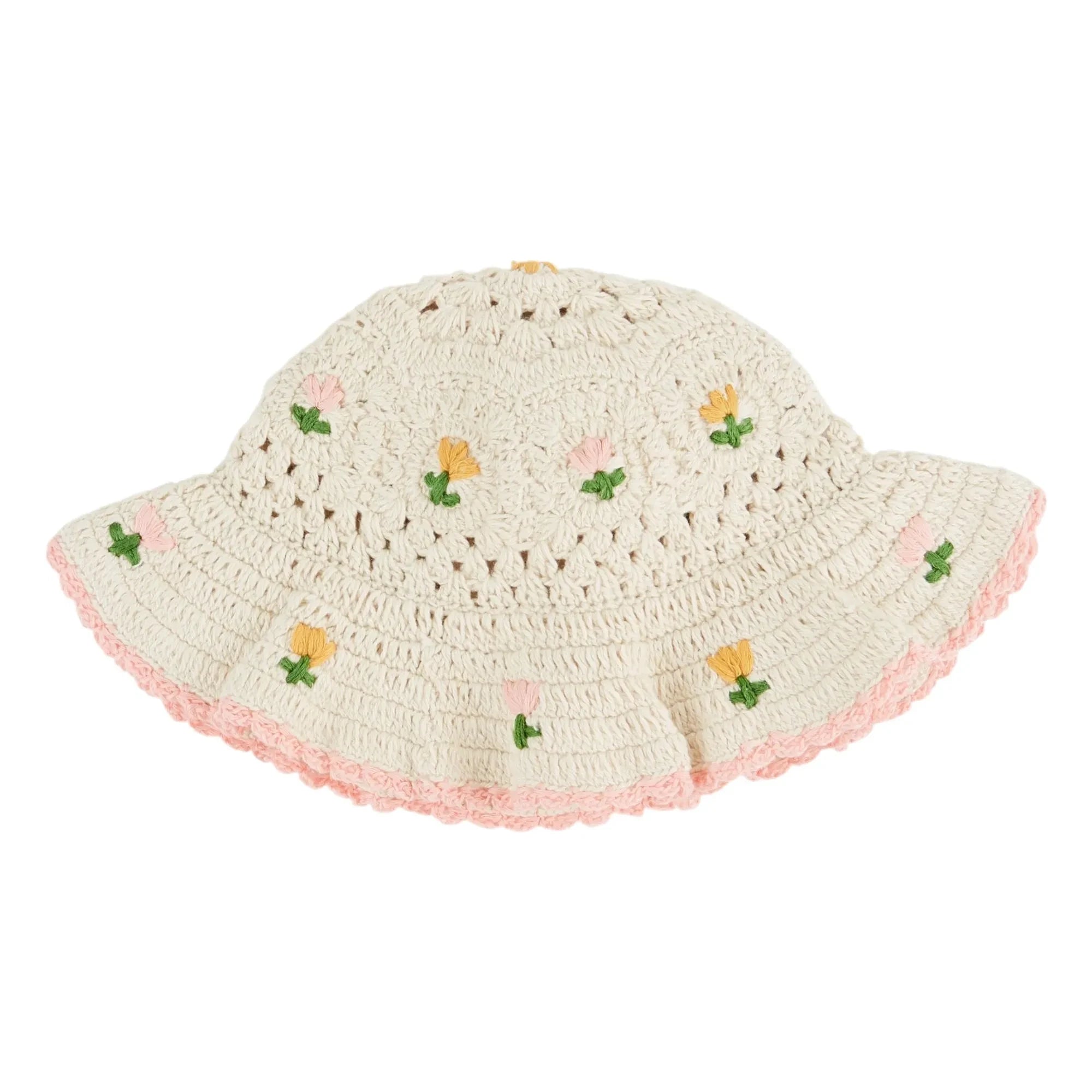 Emile et Ida - Gorro de ganchillo tulipanes | Crema