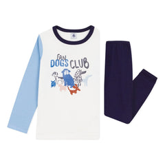 Pijama de algodón orgánico Petit Bateau - Fan Dogs Club | Azul