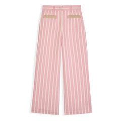 Maria de la Orden - Niza Pantalón de rayas de algodón | Rosa