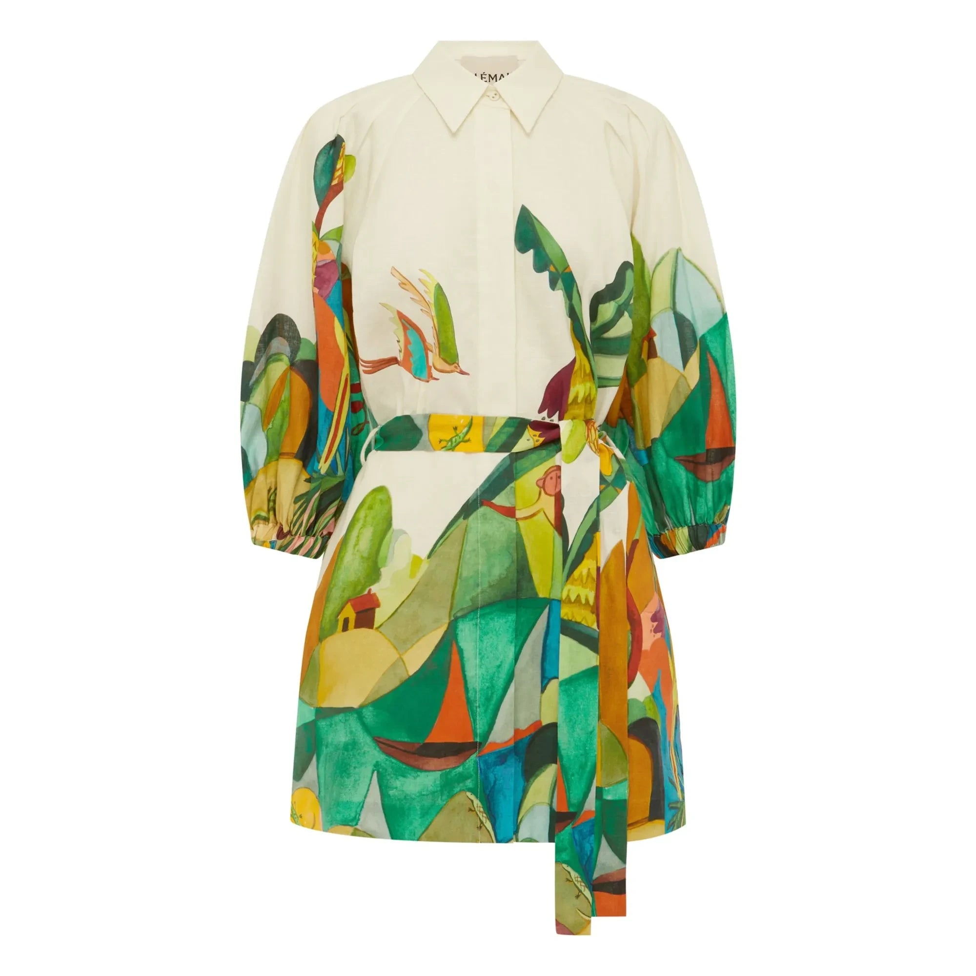 Alémais - Vestido de lino Mokshini | Verde