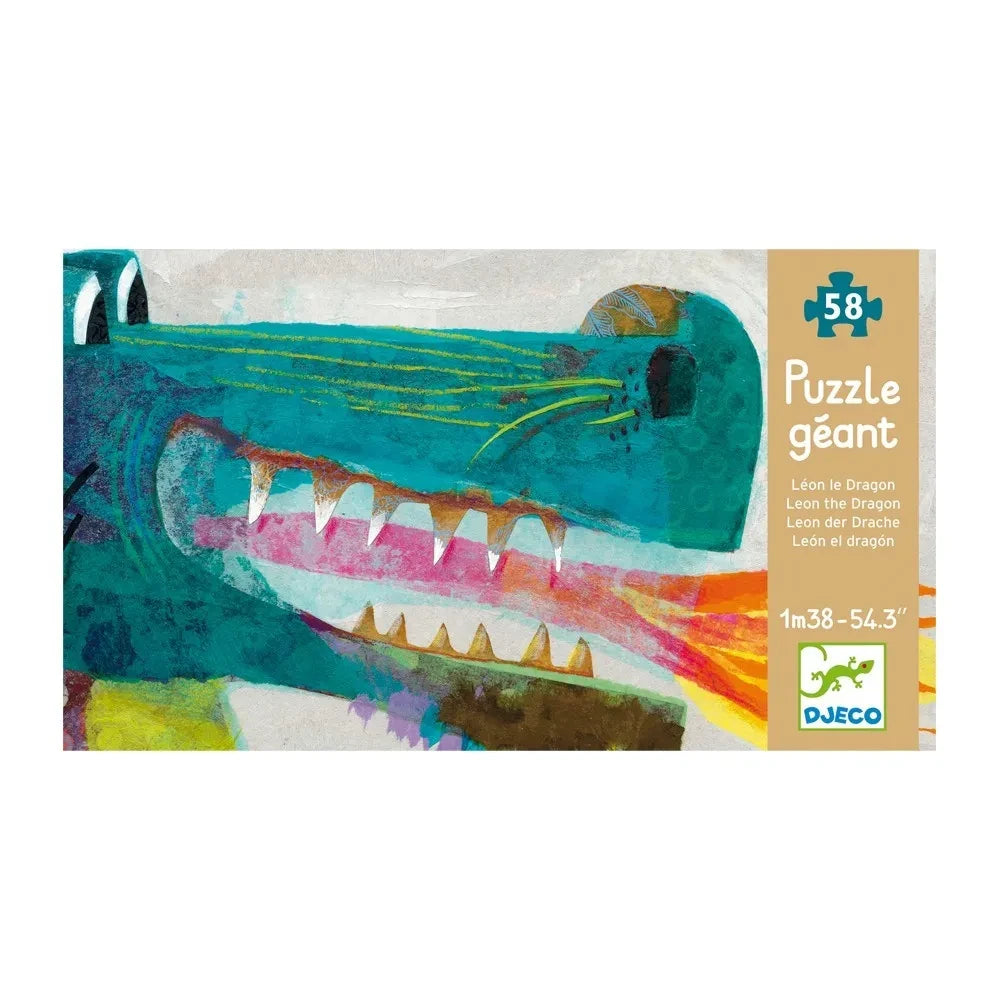 Djeco - Puzle gigante León el dragón