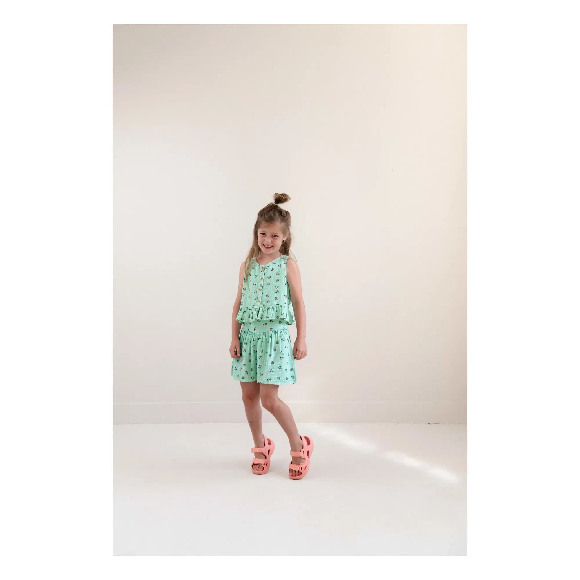 Jenest - Top de Algodón Orgánico Sofie Fleuri | Turquesa