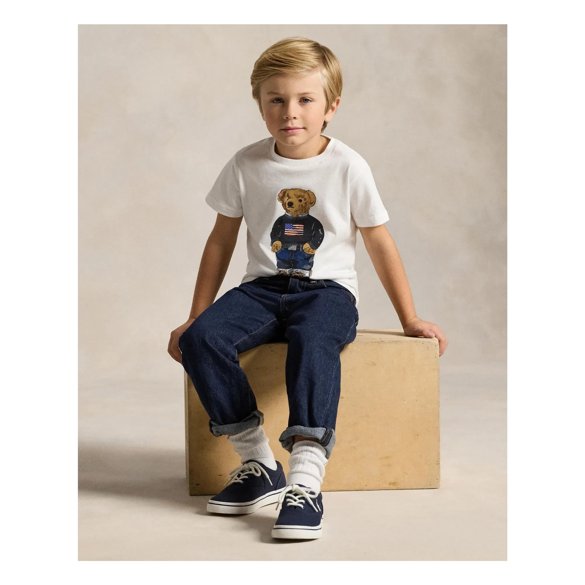 Ralph Lauren - Camiseta de punto Bear | Blanco