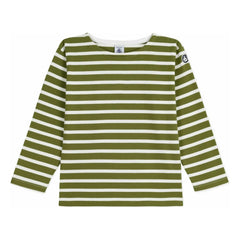 Petit Bateau - Camiseta de manga larga estilo marinero de algodón orgánico | Verde