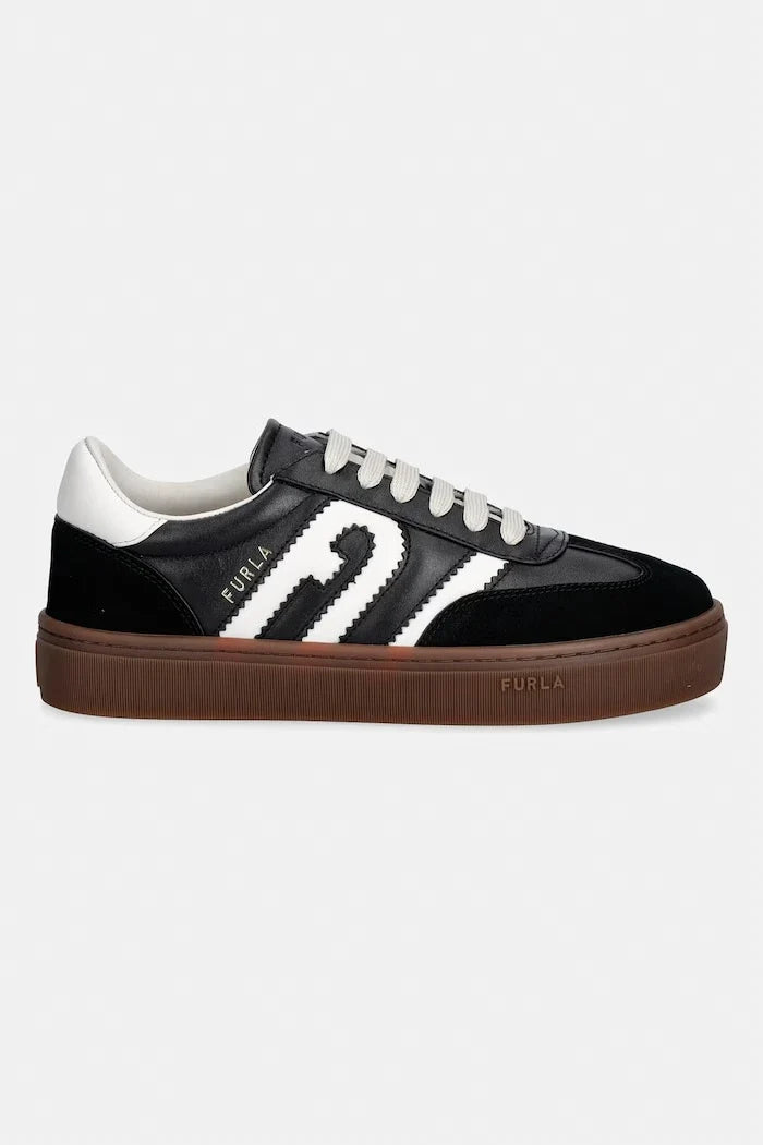 Zapatillas deportivas de piel para mujer con cordones Furla Allegra
