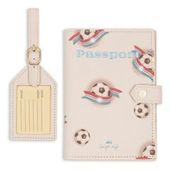 Konges Sløjd - Funda para pasaporte y etiqueta de equipaje Kick It | Beige