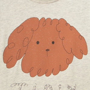 Tinycottons - Camiseta de algodón orgánico para perritos pequeños | Beige jaspeado