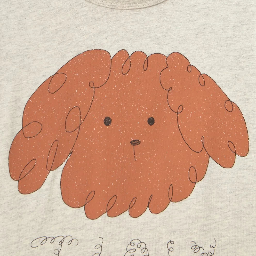 Tinycottons - Camiseta de algodón orgánico para perritos pequeños | Beige jaspeado
