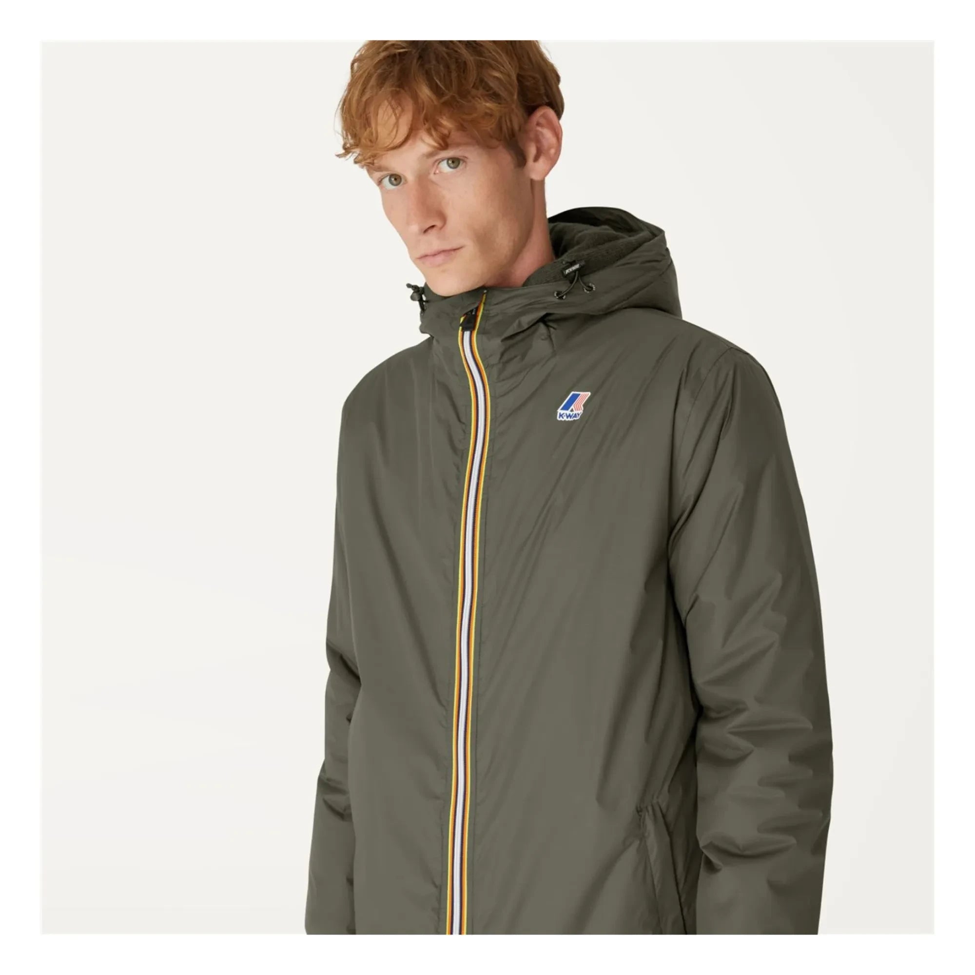 K-way - Le Vrai 3.0 Eiffel Orsetto Parka Impermeable | Gris-verde