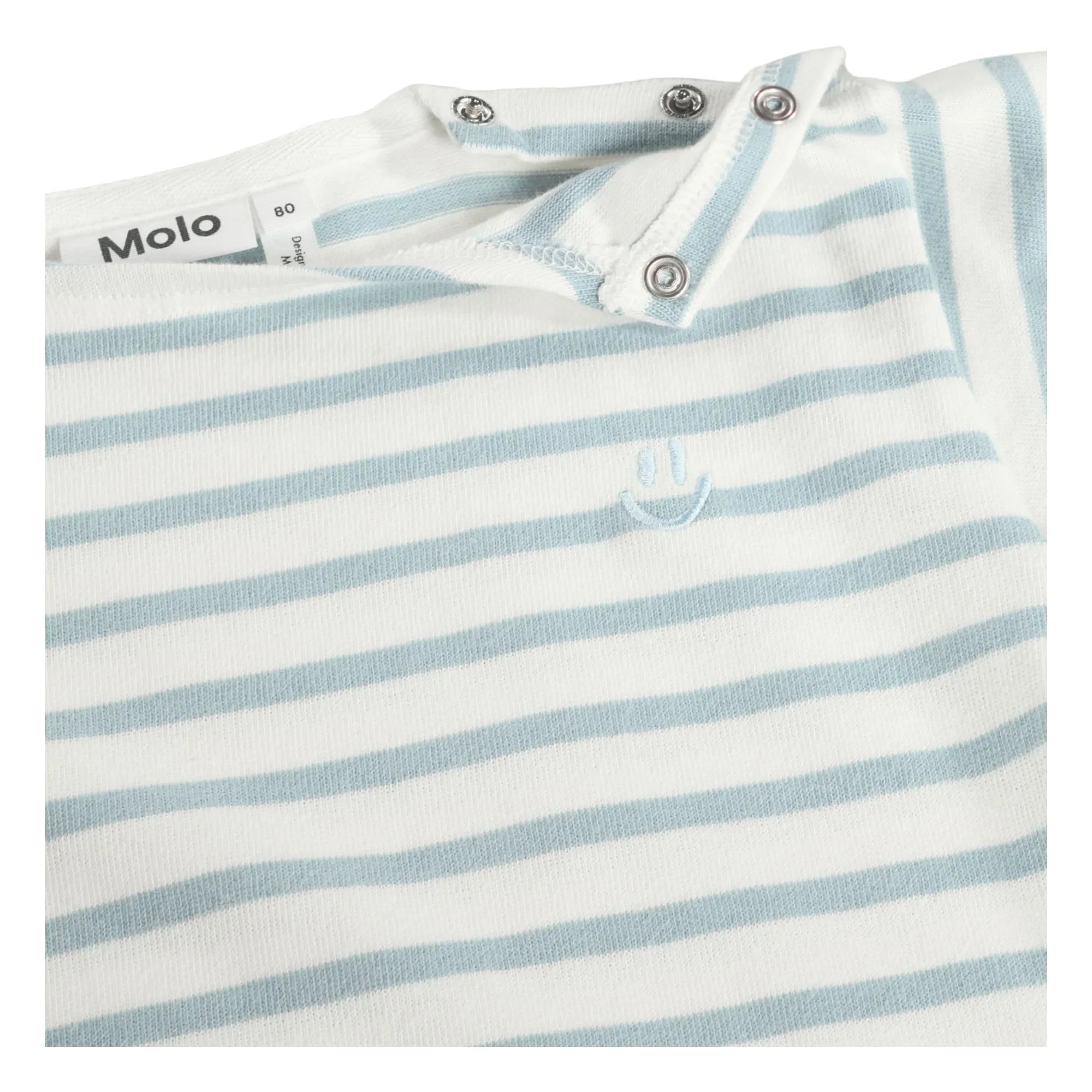 Molo - Camiseta de algodón orgánico a rayas Eivor | Blanco