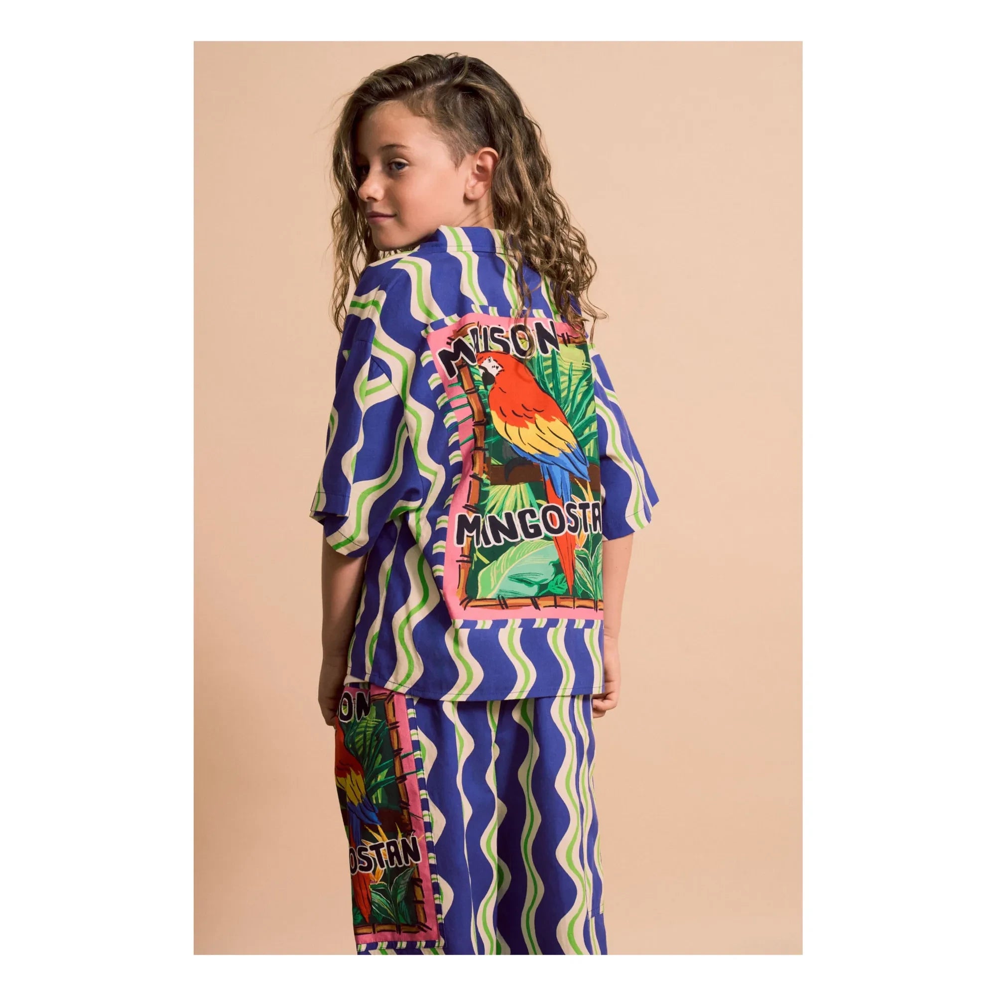 Maison Mangostan - Camisa Wave Parrot | Azul