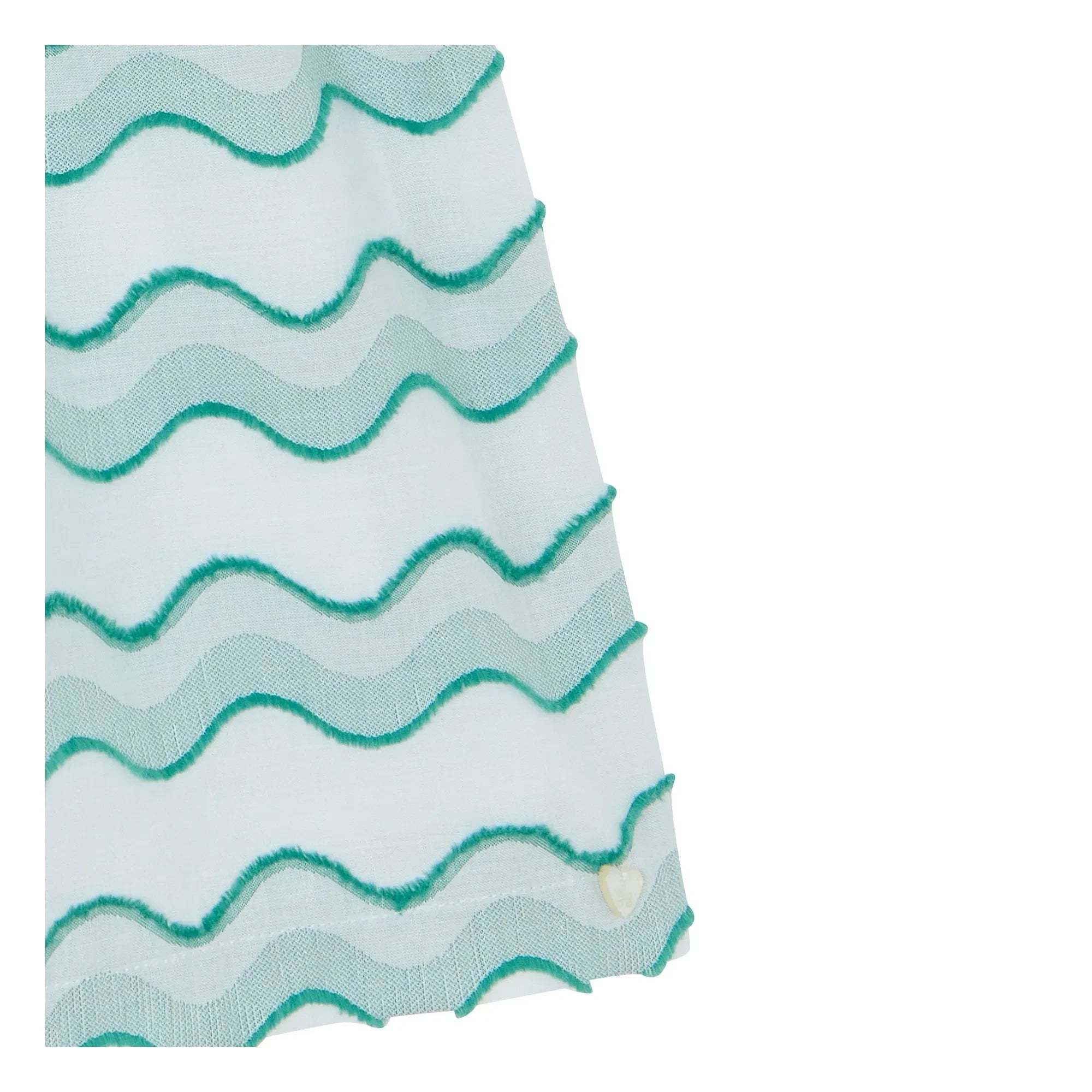 Tartine et Chocolat - Vestido con estampado de olas | Verde