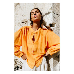 Sacrécoeur - Blusa Carla Aurora Poplin | Naranja