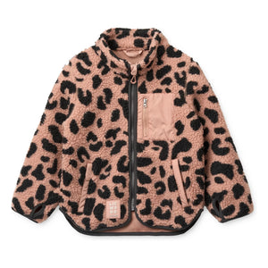 Liewood - Nolan Leopar Geri Dönüştürülmüş Elyaf Sherpa Ceket | Soluk Pembe