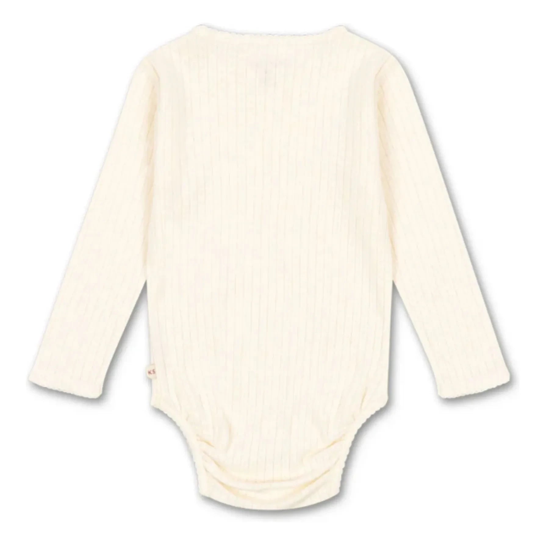 Konges Sløjd - Body de algodón orgánico acanalado Minnie | Crudo