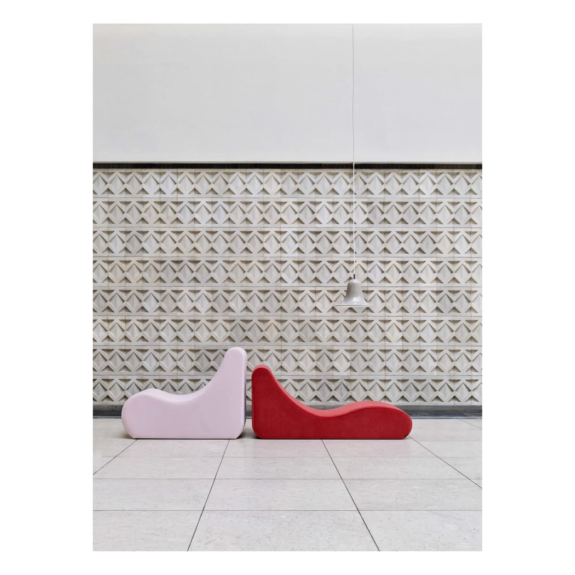 Verpan - Tumbona Welle 4 | Rojo