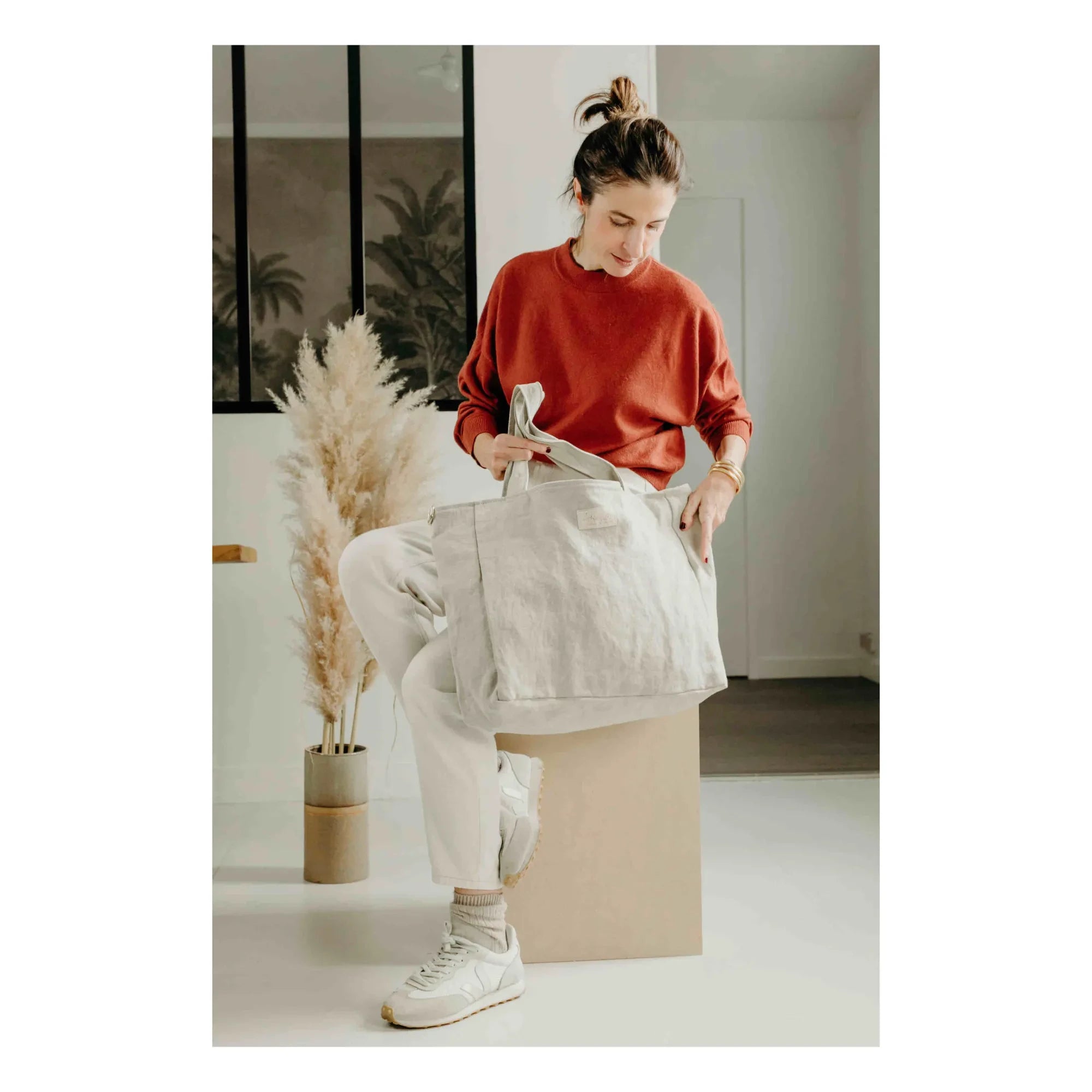 Adorna - Bolso de Lino con Cremallera