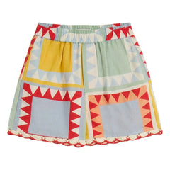 Stella McCartney Kids - Pantalón corto geométrico | Blanco