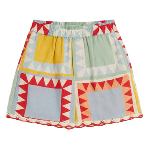 Stella McCartney Kids - Pantalón corto geométrico | Blanco