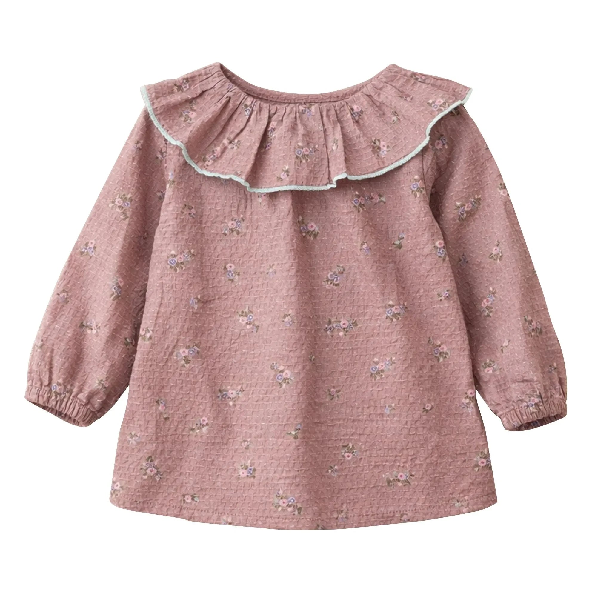 Lililotte - Charline Fleurie Blusa de Algodón Orgánico | Rosa Empolvado