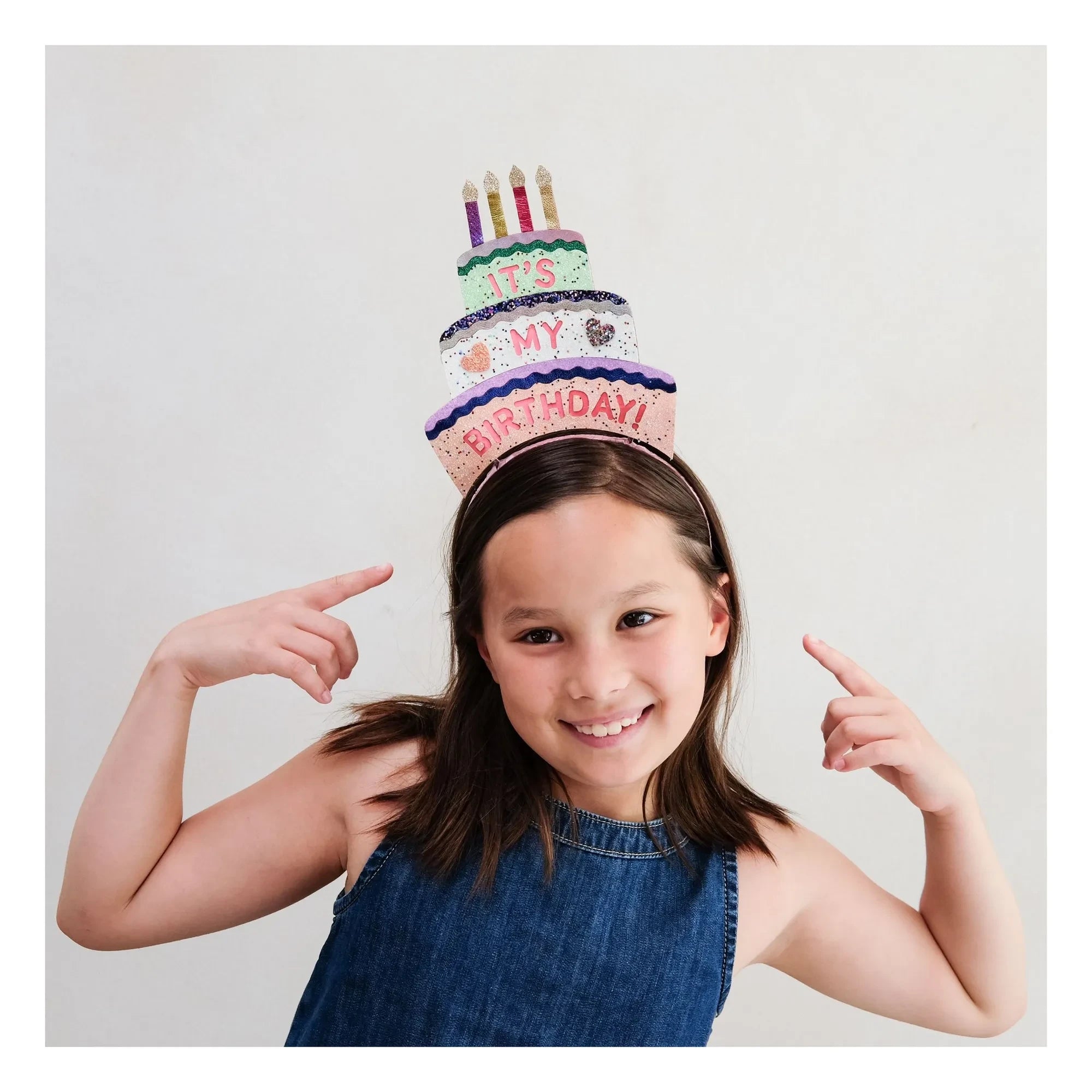 Mimi & Lula - Diadema de pastel de cumpleaños | Naranja