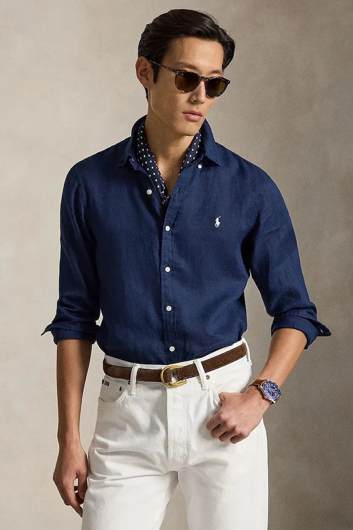 Camisa de lino de hombre Polo Ralph Lauren