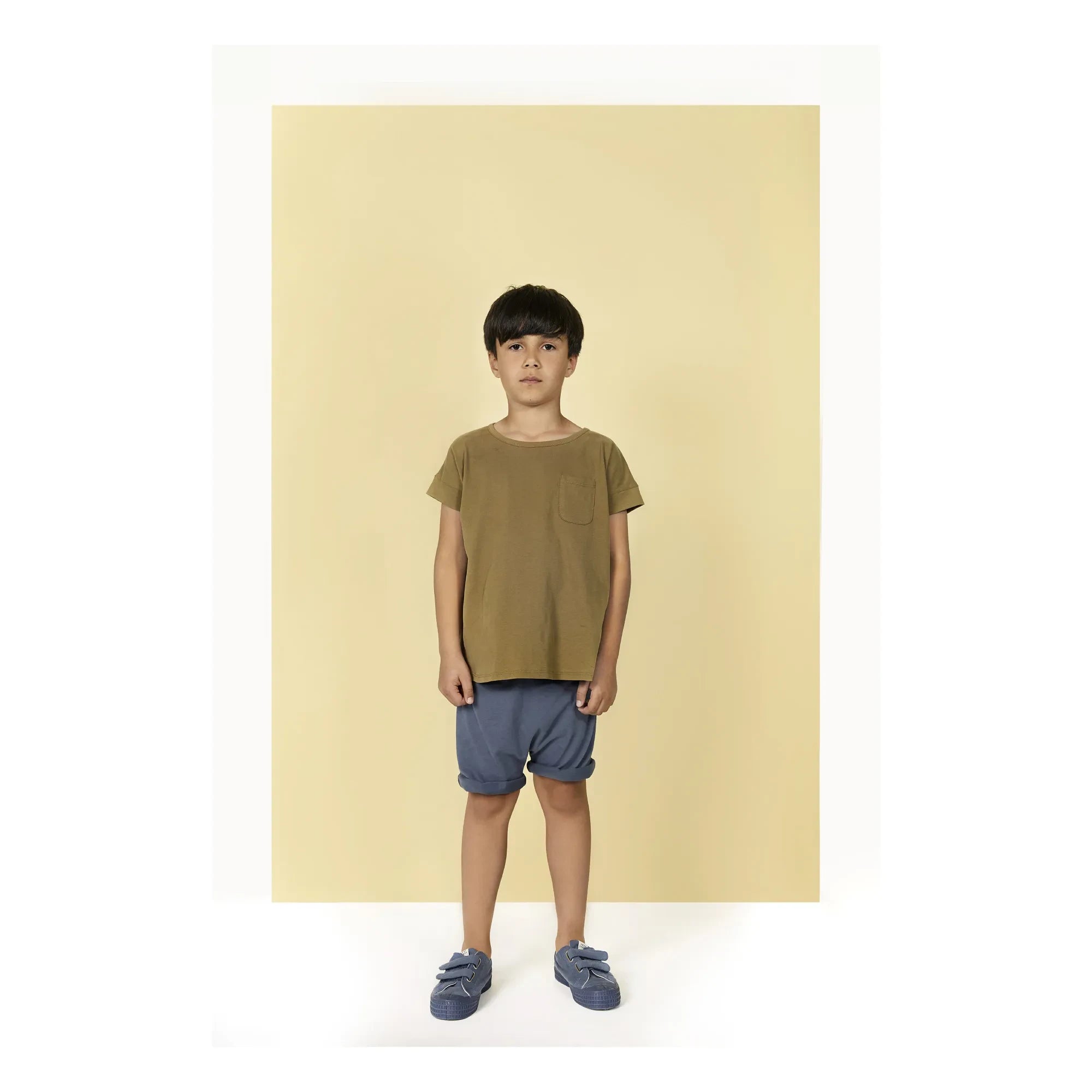 Gray Label - Short de algodón orgánico | Azul grisáceo