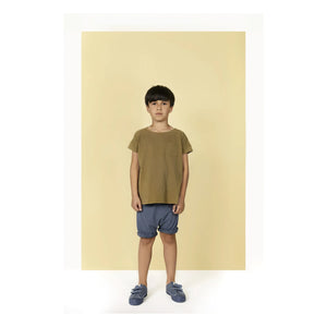 Gray Label - Short de algodón orgánico | Azul grisáceo