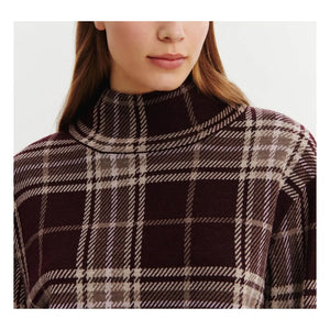 Bompard - Yün Tartan Kazak | Garnet