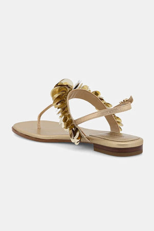 Sandalia de tacón bajo de piel Loretta Thong para mujer de MICHAEL Michael Kors