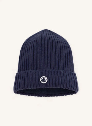 Petit Bateau - Organik pamuk astarlı şapka | Lacivert