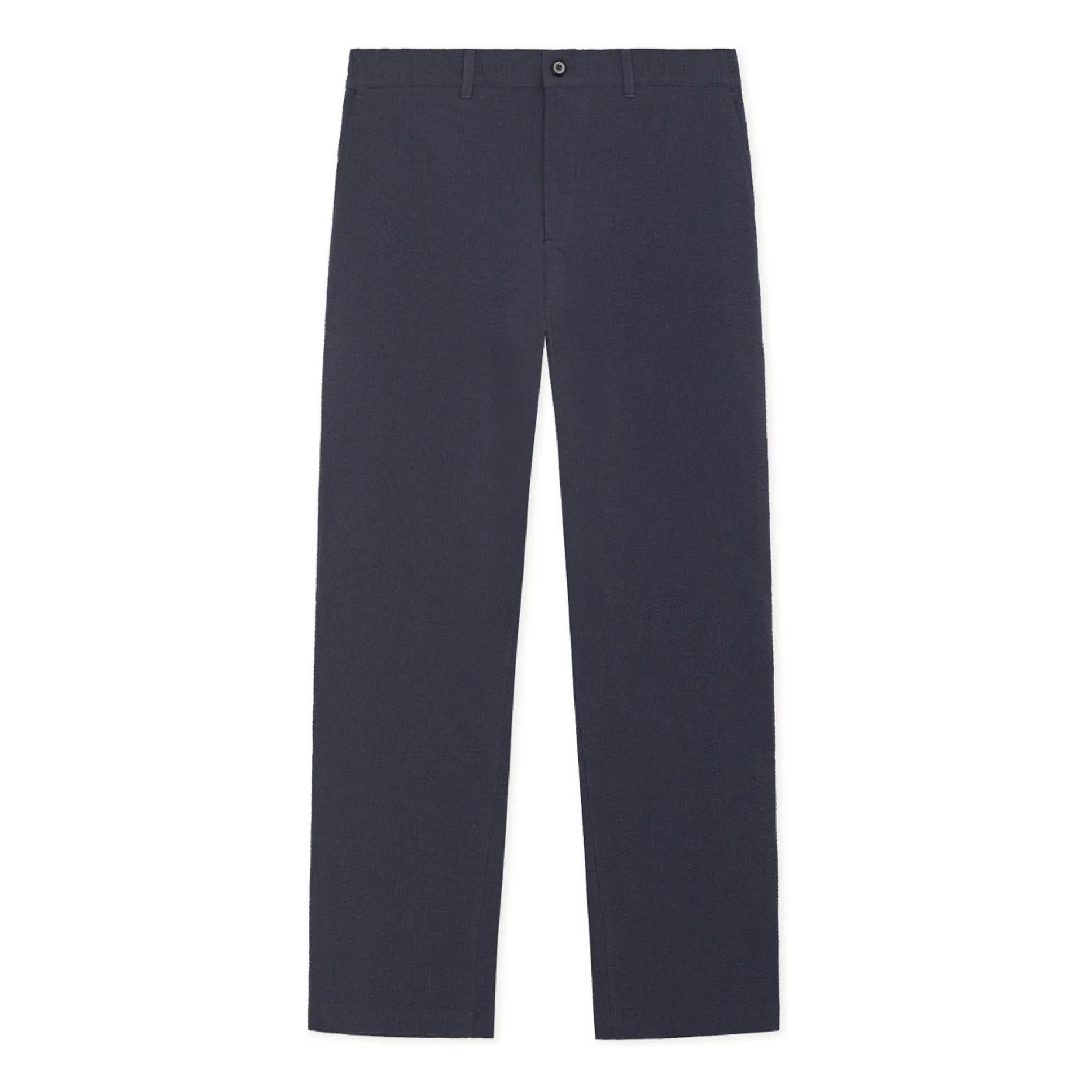 Les Deux - Pantalones Seersucker | Azul oscuro