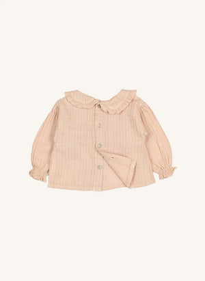 Búho - Lurex Organik Pamuk Bluz | Pembe