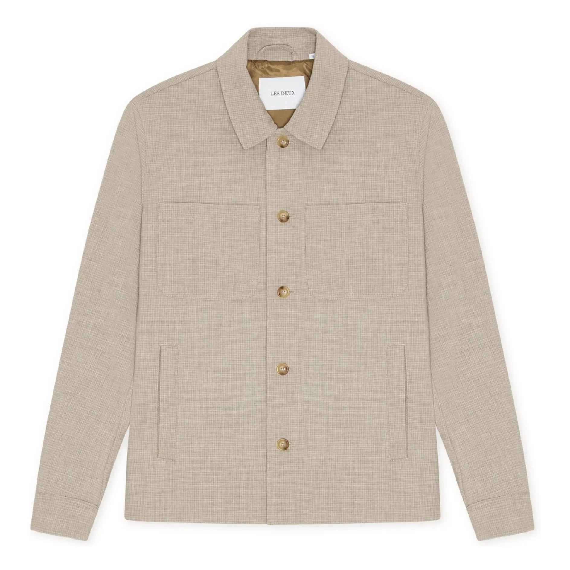 Les Deux - Chaqueta Check Hybrid | Marrón
