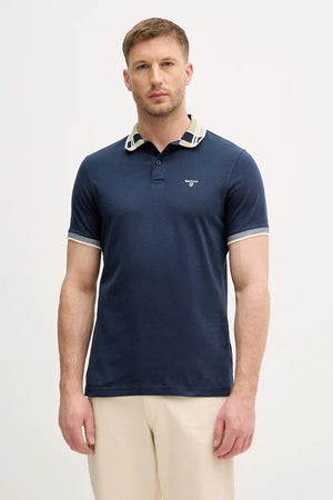 Camiseta de Algodón Callington para Hombre con Cuello Barbour